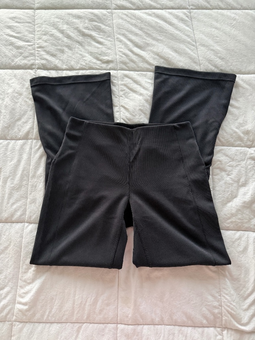 Lululemon Brushed Softstreme Ribbed Zip Flared Pants